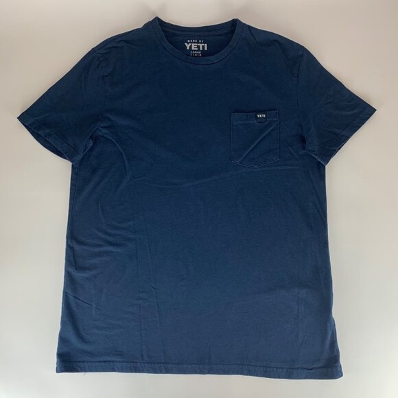 Yeti Navy Blue USA Short Sleeve Crewneck Shirt Mens Large - Picture 3 of 5